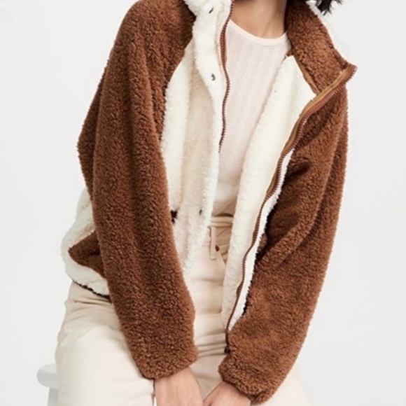 REVOLVE Jackets & Coats Revolve X Plush Apparel Tan And Brown Teddy